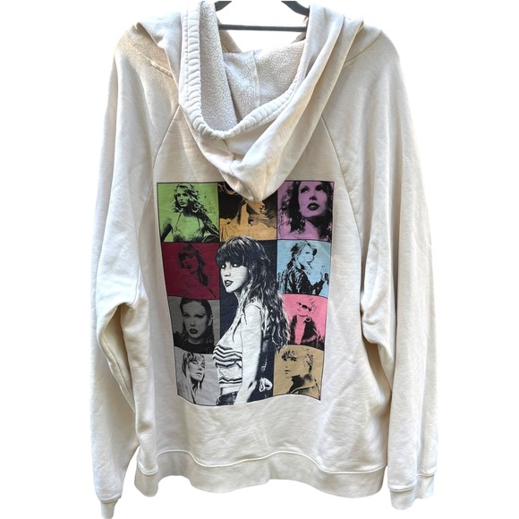 Taylor Swift Tops - Taylor Swift Womens 3XL The Eras Tour Hoodie Cream Back Graphic Concert Merch